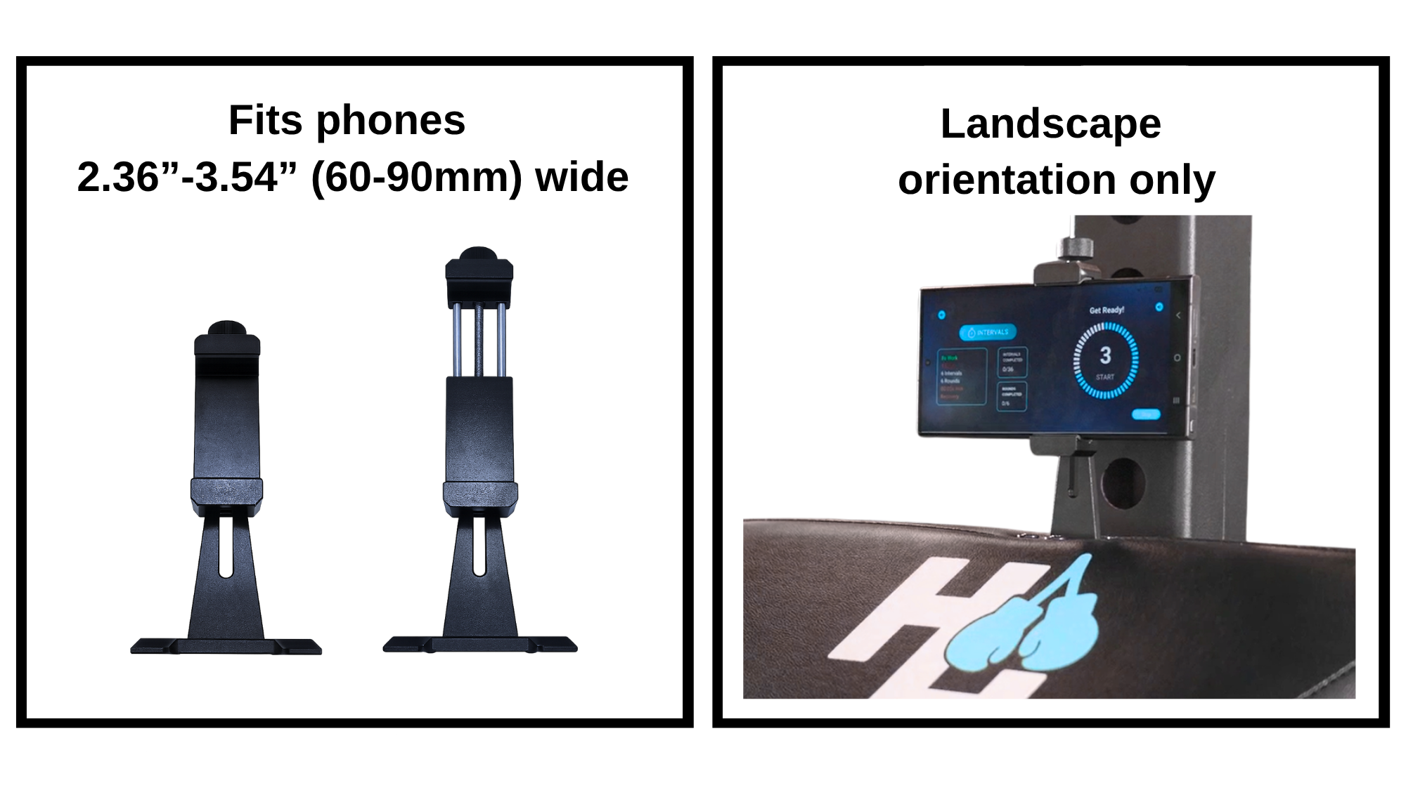 Hyper Hitter phone holder specs